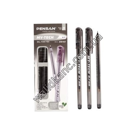Ручка шариковая Pensan "My Tech" - черн.