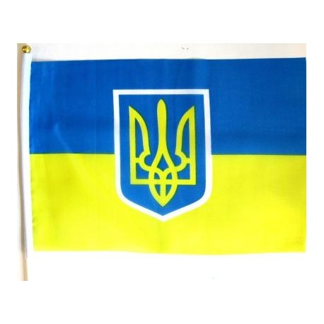 Флаг Украины с держателем средний (90*60)