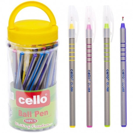 Ручка шариковая в банке "Cello" - 368