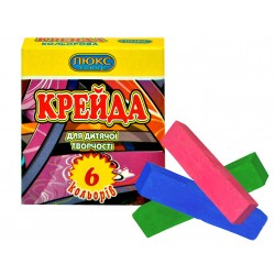Мел - цветной - 6 цв. "Люкс-Колор" прямоуг .