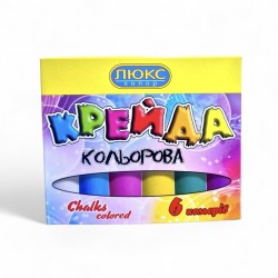 Мел цветной - 6 цв. "Люкс-Колор" асфальтный 