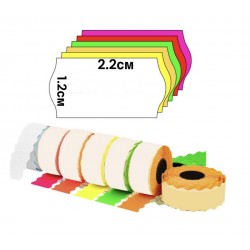 Ценник С- F( 2,2см* 1,2см.) цветные(10) фигурные 