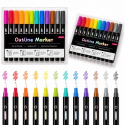 Набор контурных маркеров Outline Marker, 12 цветов