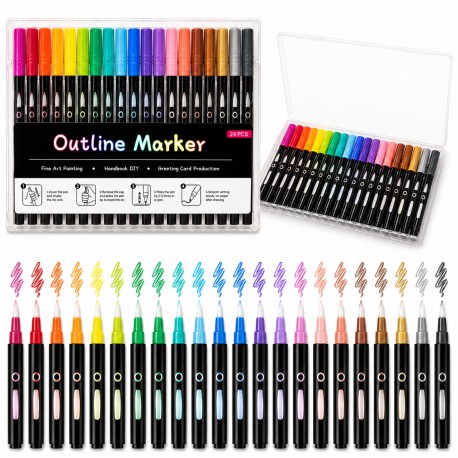Набор контурных маркеров Outline Marker, 24 цветов