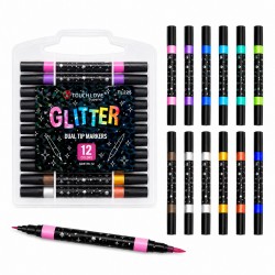 Набор двухсторонних глиттерных маркеров Glitter Dual Tip Markers, 24 цветов