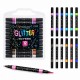 Набор двухсторонних глиттерных маркеров Glitter Dual Tip Markers, 12 цветов
