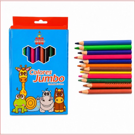 Карандаши цветные" Jumbo" - 12 цветов трехгранные.